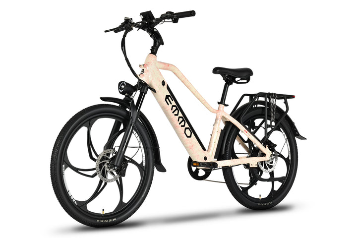 EMMO Trevo Pro versatile UL 2849 certified electric bike for city and urban commuting with long-lasting SafeSeal battery - Crimson Splash