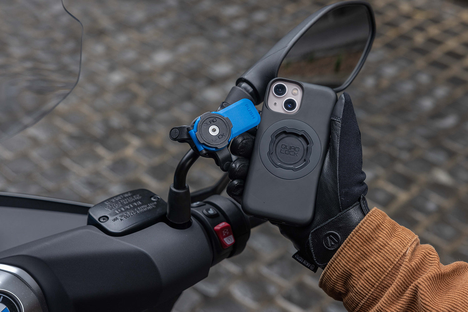 Waterproof Scooter Mirror Mount for Apple iPhone SE 1st edition (sku 34763)