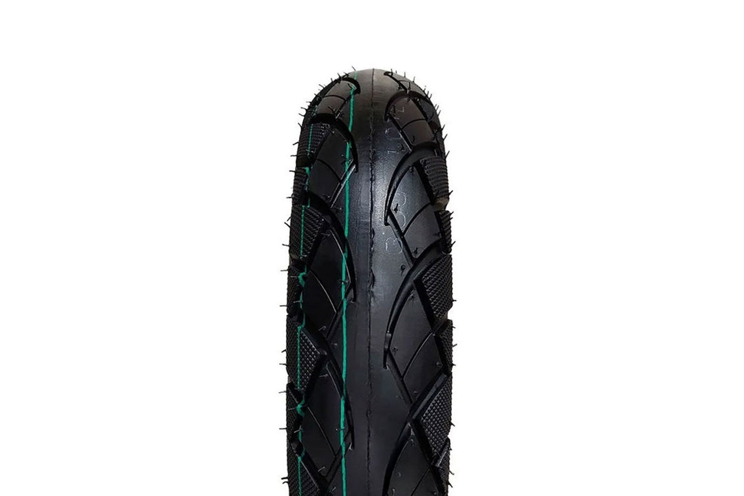 EMMO 3.50-10 electric moped replacement tire, 4-ply rated construction, rain-ready side grooves, quiet ride comfort and reliable braking for daily short-distance e-mobility use