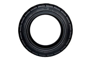 EMMO 10-inch front or rear tubeless motorcycle tire, wide contact surface, water-draining pattern, reinforced casing for extended wear and confident wet-weather performance