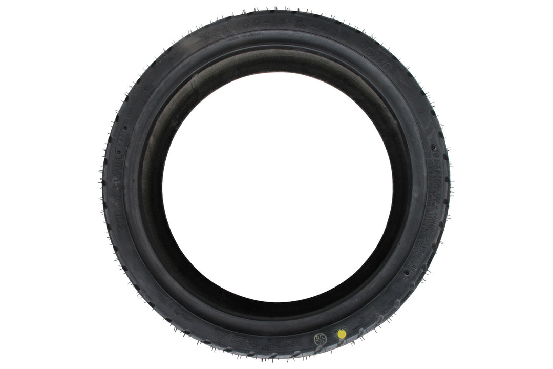 EMMO 130/60-13 motorcycle tire replacement, reinforced 4-ply structure, rain-ready tread grooves, smooth rolling and dependable braking on slippery urban surfaces