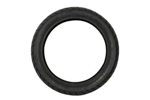 EMMO 120/80-17 ebike rear tire showing balanced curvature and drainage lines, suitable for performance scooters and electric motorcycles in wet or dry commuting conditions
