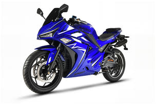 blue Electric Motorcycle