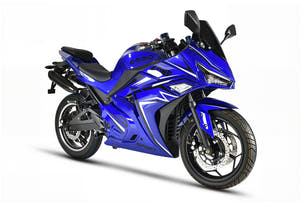 blue long range Electric Motorcycle