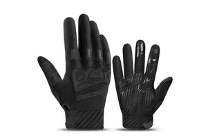 EMMO Non-slip microfiber palm with silicone grip patterns ensures stable handlebar control on rough terrain.