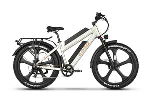 The emmo e wild dual displays upgraded dual battery range, fat tires, and a strong frame built for long distance riding across city streets or uneven outdoor terrain.