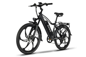 Monta Pro Ebike Black commuter ebike with dual-piston hydraulic brakes for safer, quicker stopping.