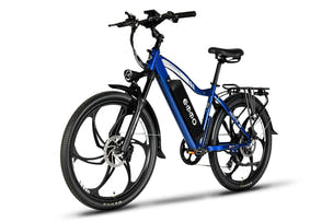 Monta Pro Ebike Blue Monta Pro all-terrain fat tire bike featuring upgraded 34mm front suspension.