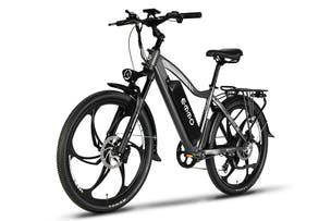 Monta Pro Ebike Grey long range fat tire ebike with SafeSeal battery for up to 160 km travel.