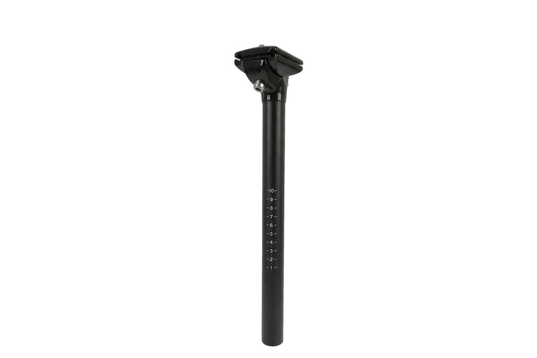 Extra long 450mm seatpost provides additional height for taller riders on mountain and electric bikes.